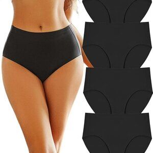 FINETOO Women's High Waisted Seamless Underwear Full Coverage Brief, Size 3X